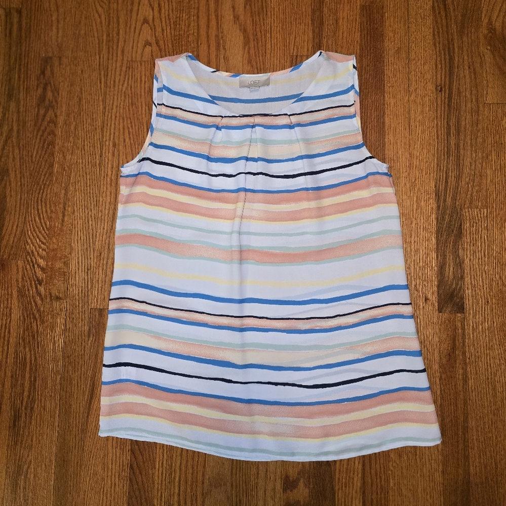 LOFT Striped Tank Top